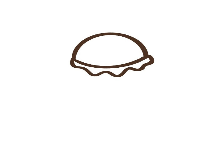 如何画汉堡包简笔画