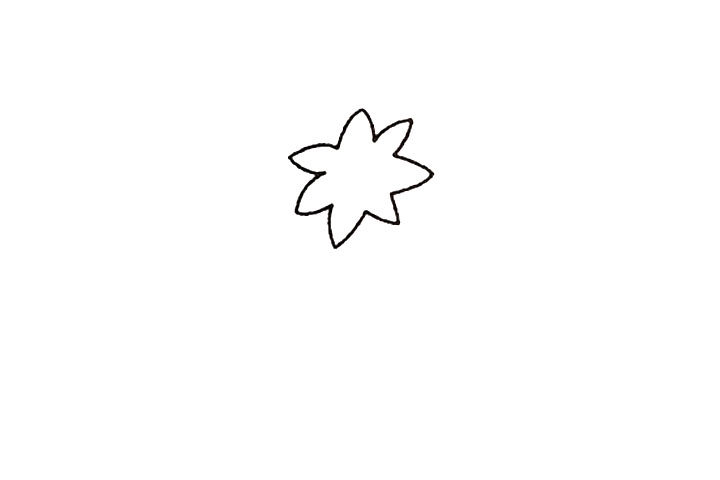 百合花的简笔画画法