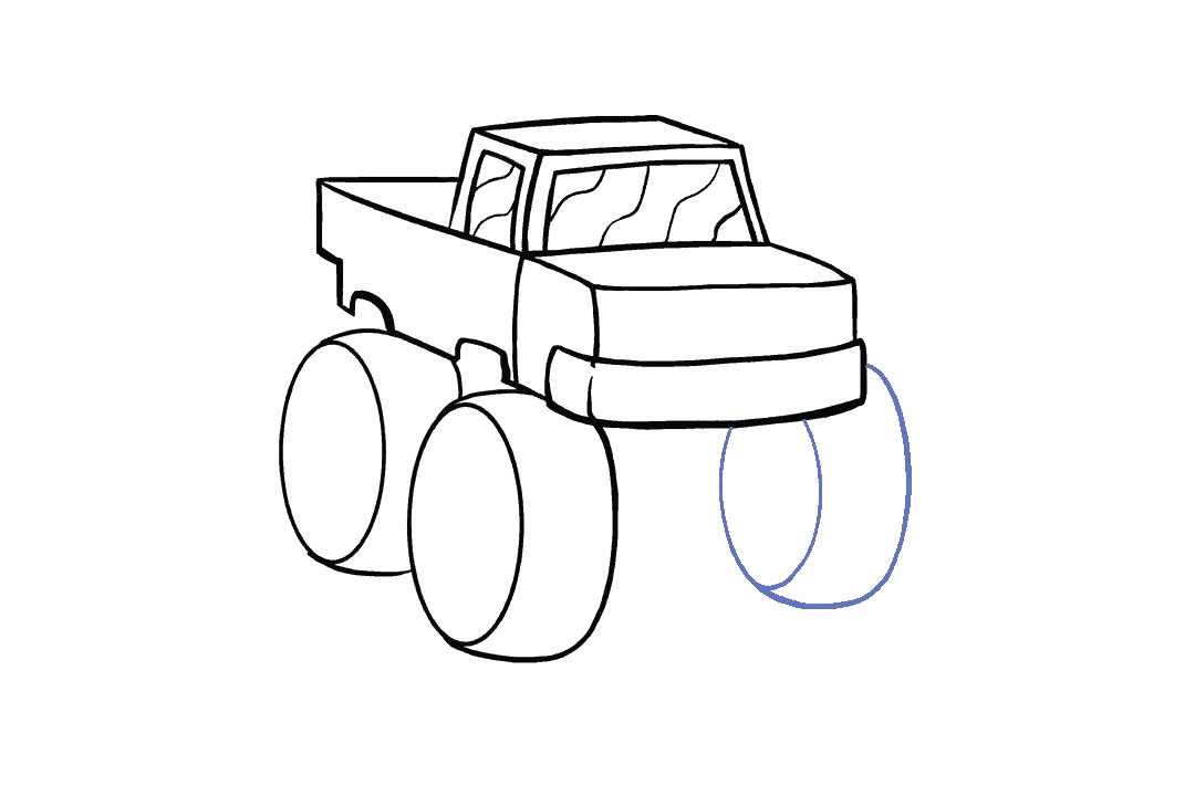 如何画怪物卡车