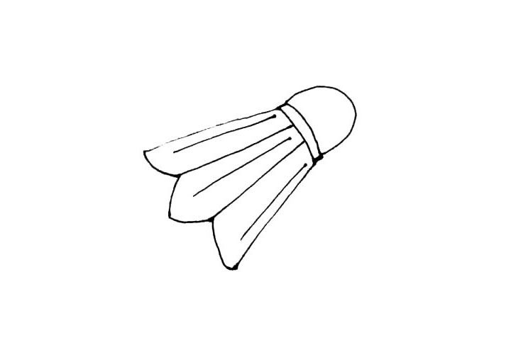 羽毛球简笔画画法