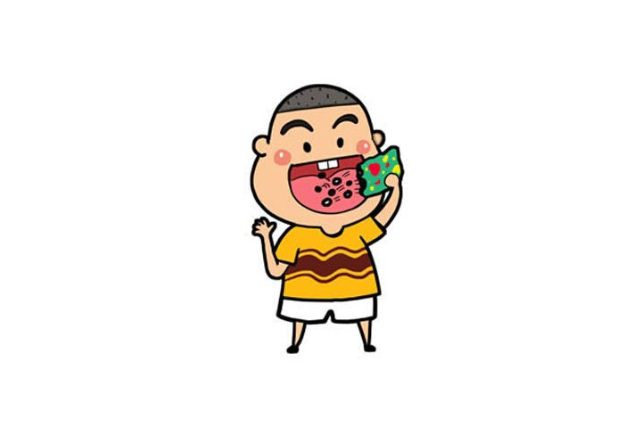 暑假计划卡通人物插画