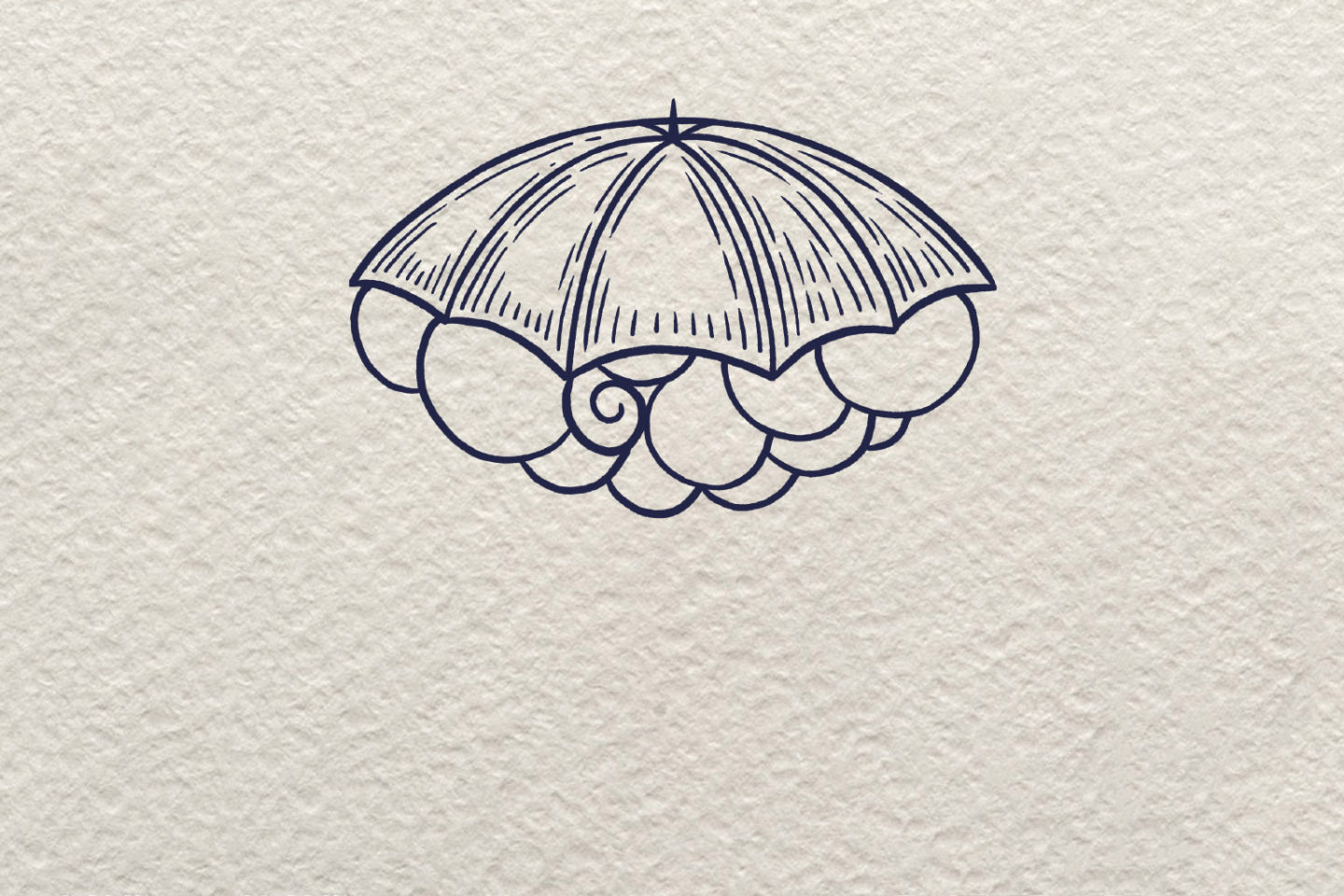 创意简笔画暴雨画法步骤