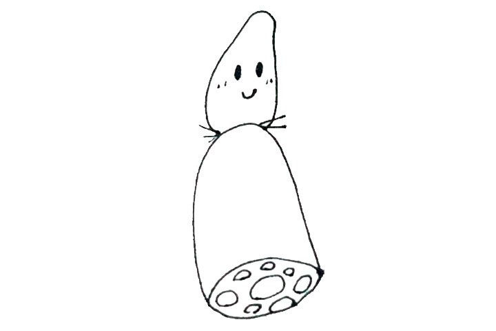 莲藕简笔画画法详解