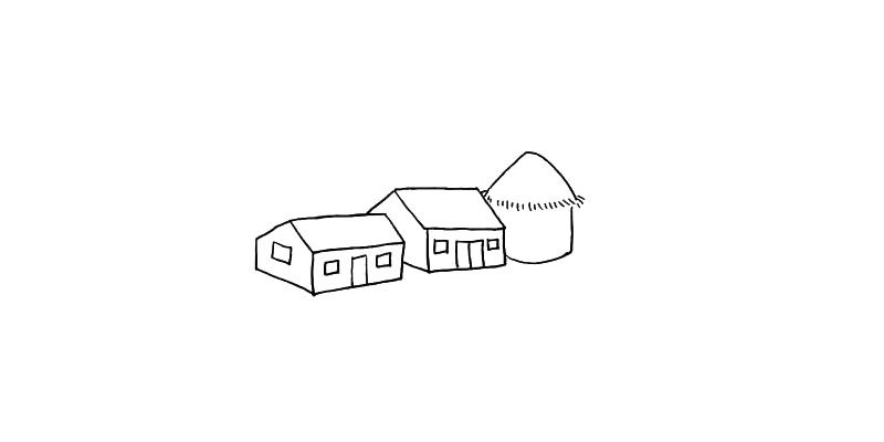 小渔村简笔画画法步骤