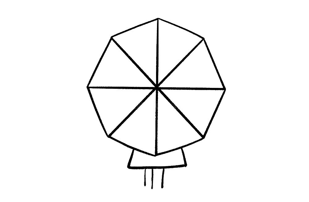 米字画雨伞简笔画