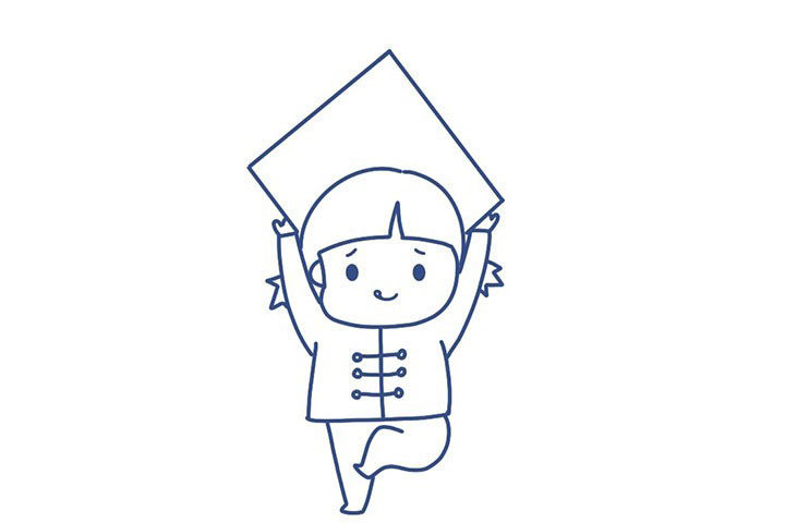 新春福娃简笔画画法步骤