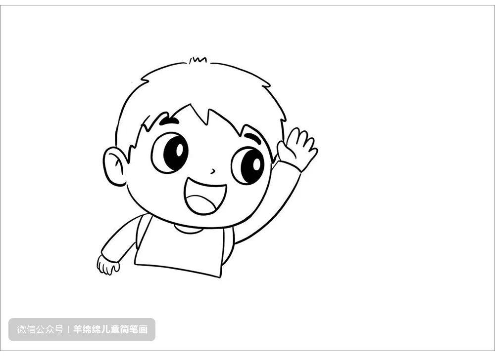过马路的小朋友简笔画 交通安全主题绘画教程