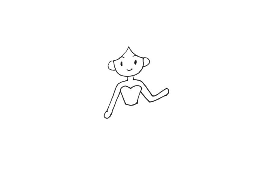小公主简笔画画法步骤