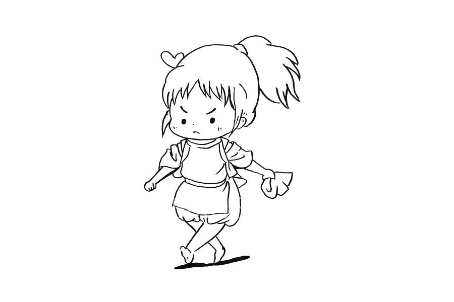 Q版柊瑠美简笔画画法步骤