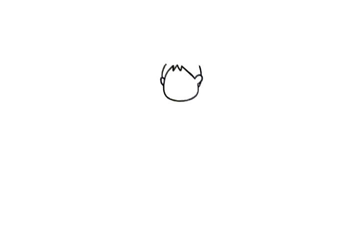 糕点师简笔画怎么画