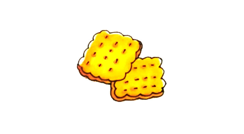 饼干简笔画画法步骤