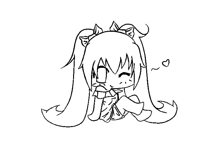 初音未来漫画线稿