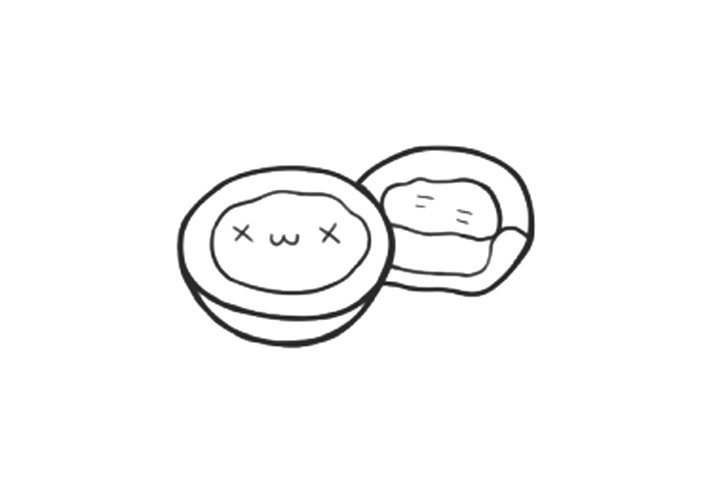 如何画美味蛋挞