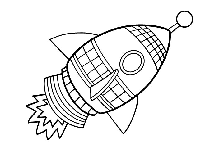 宇宙航天飞行器简笔画