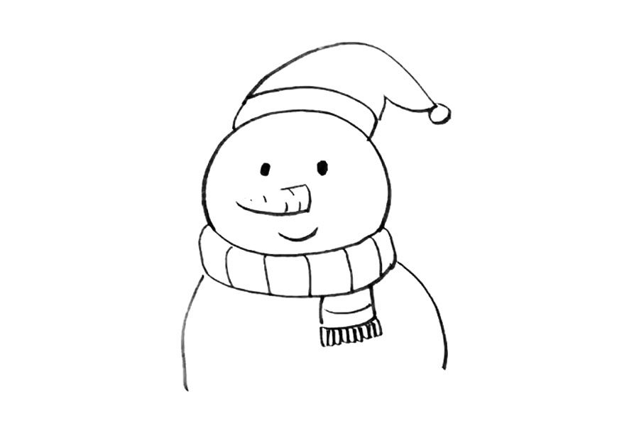 可爱的卡通雪人简笔画教程