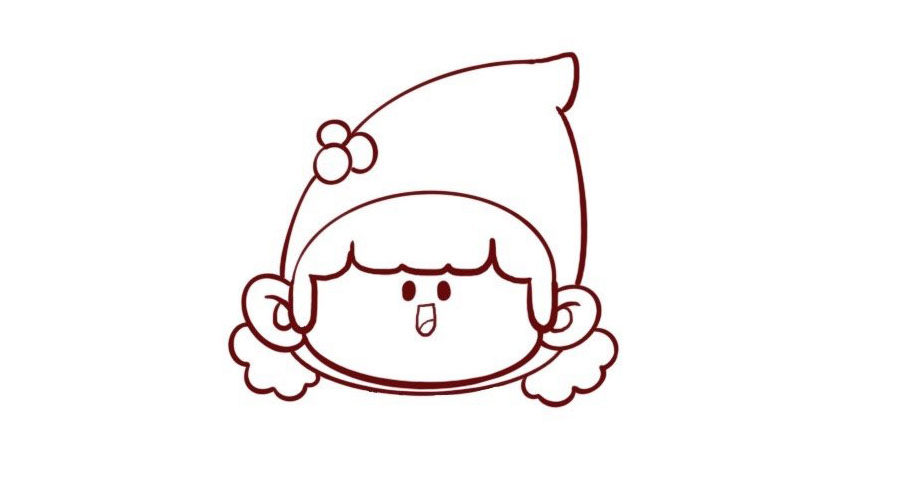 小红帽简笔画画法步骤