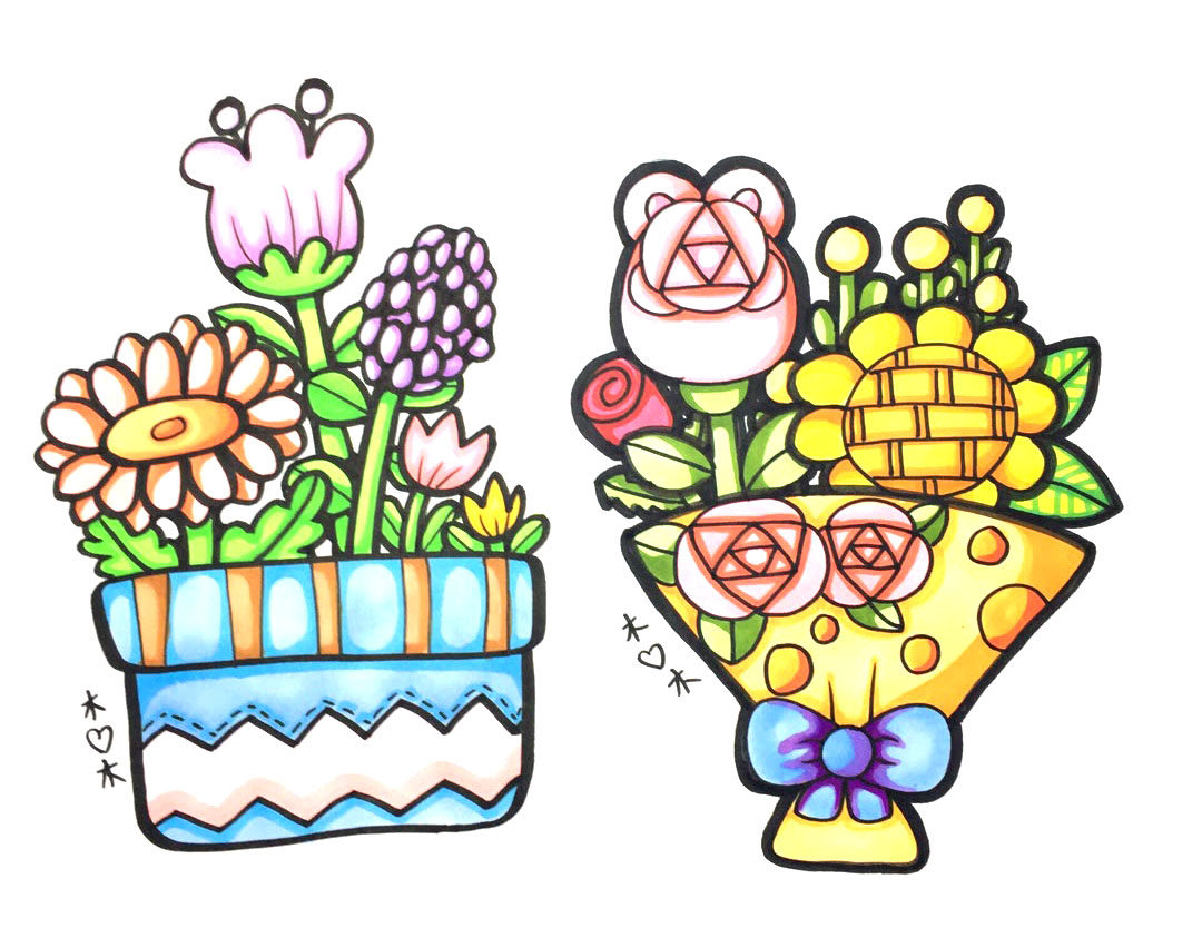 三八妇女节简笔画图片素材