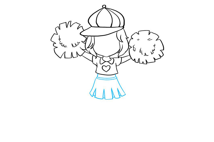 如何画啦啦队长