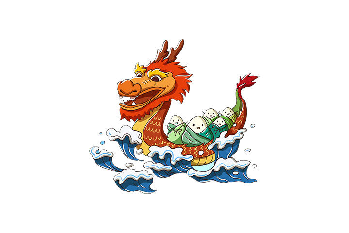 漂亮的端午节龙舟简笔画图片