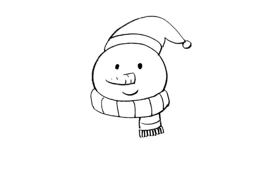 可爱的卡通雪人简笔画教程