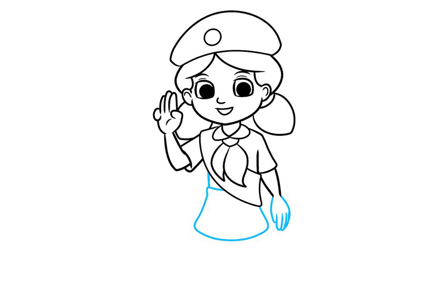 如何画女童子军