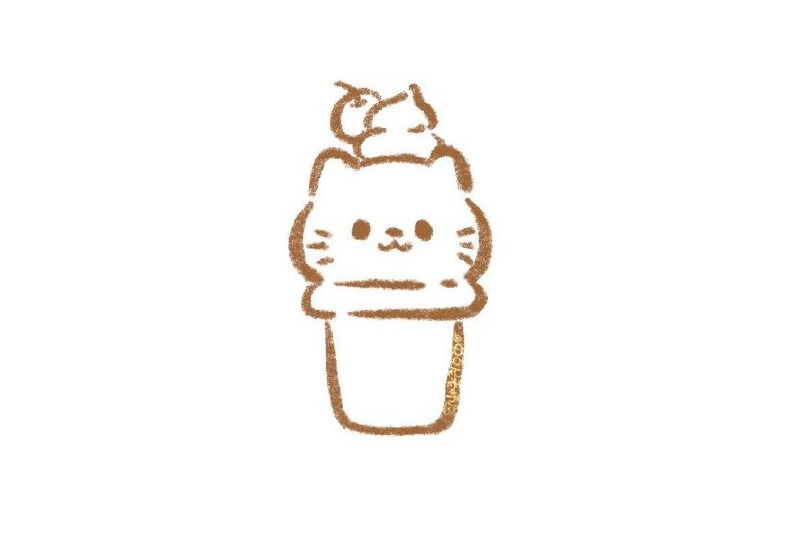 可爱的猫猫雪简笔画步骤