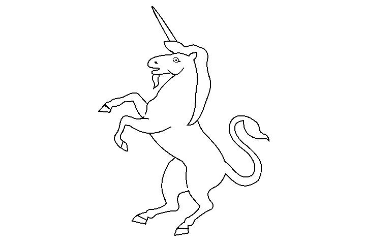 独角兽简笔画图片
