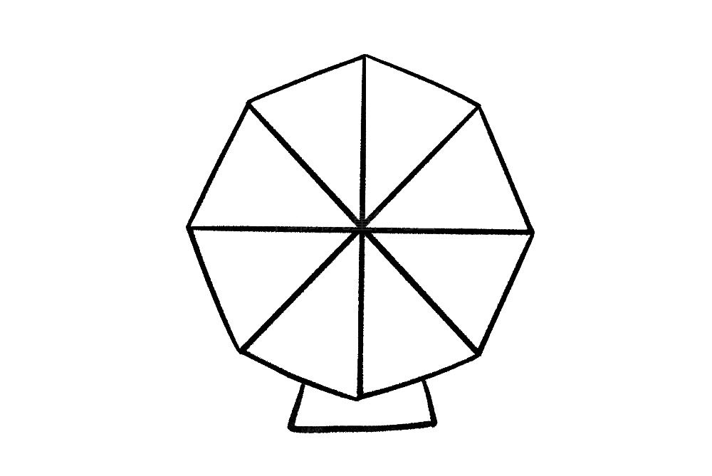 米字画雨伞简笔画