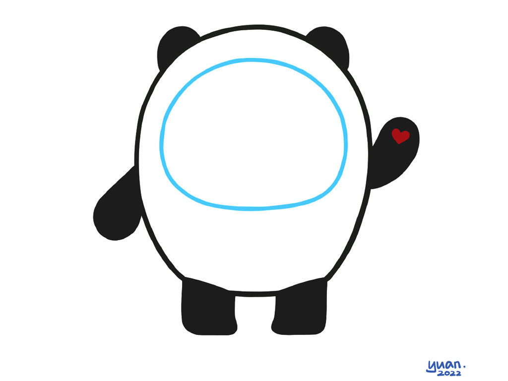 2022冬奥吉祥物 冰墩墩简笔画教程