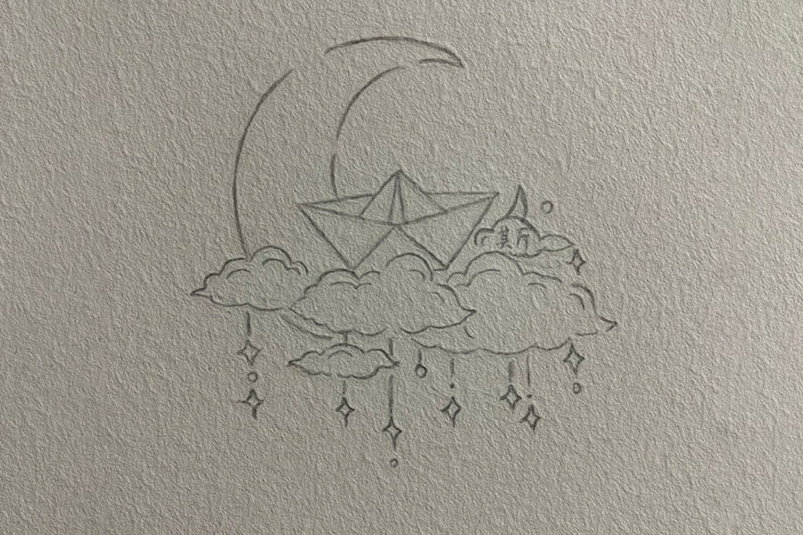 漂亮的月亮船简笔画教程