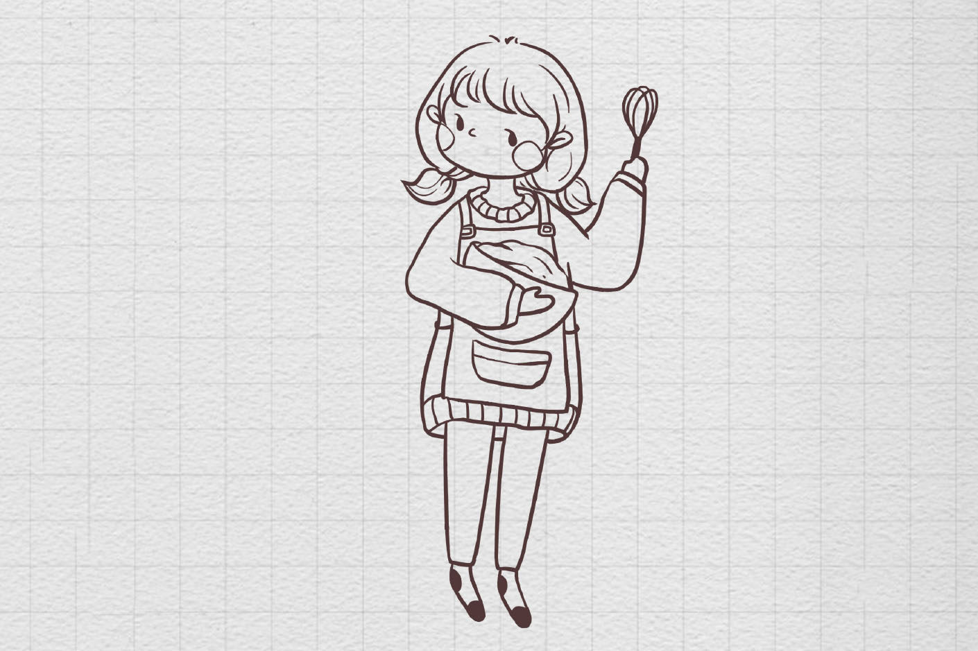 我的美少女妈妈简笔画画法步骤