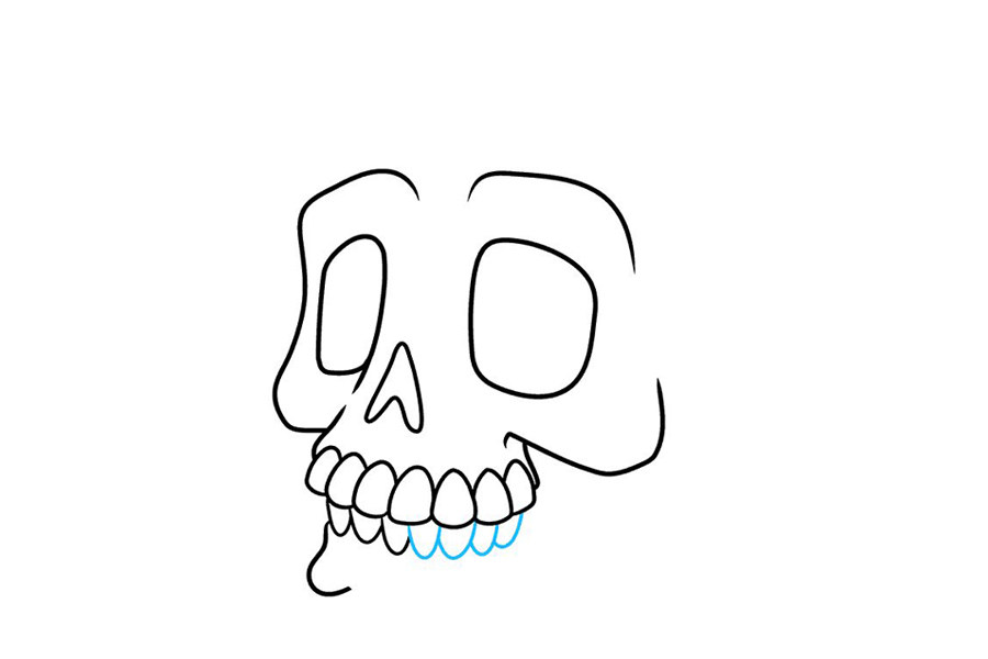 如何画头骨