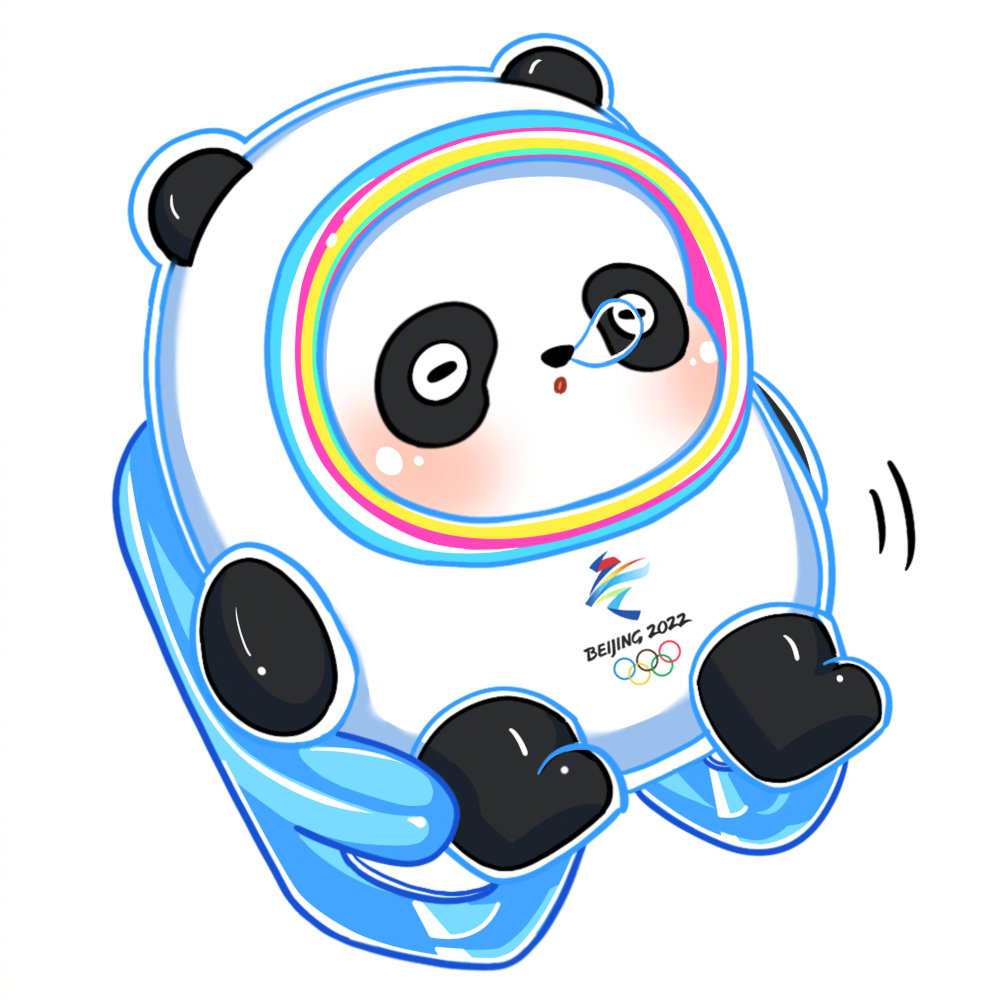 冬奥项目冰墩墩头像简笔画