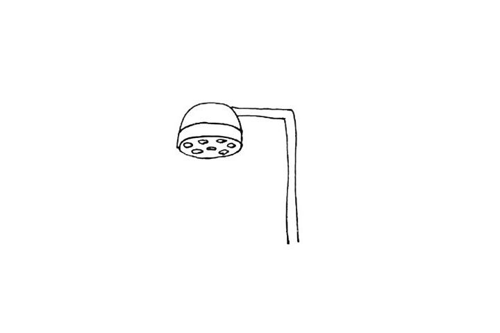 淋浴头简笔画画法步骤