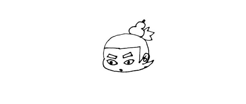葫芦娃简笔画画法步骤