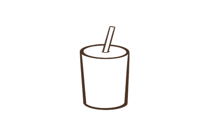 如何画一杯奶茶简笔画