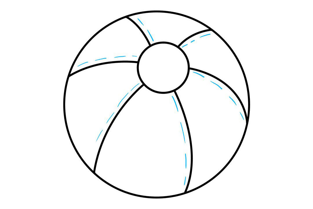 怎么画沙滩球简笔画步骤