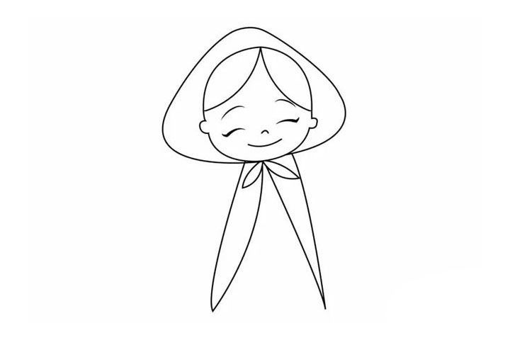 小红帽简笔画画法教程