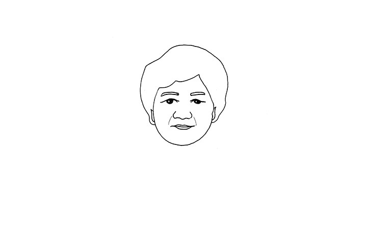 李兰英院士简笔画画法步骤