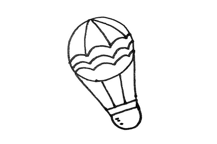 热气球简笔画画法步骤