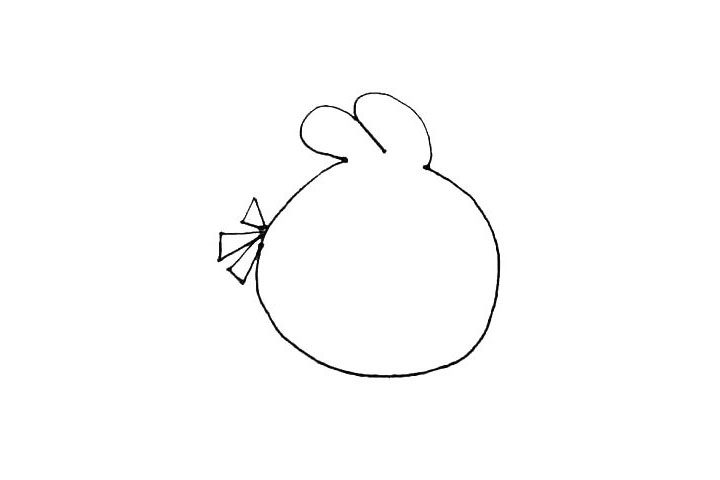 愤怒的小鸟简笔画画法步骤
