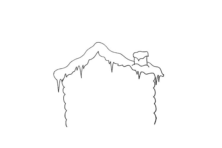 雪屋简笔画教程