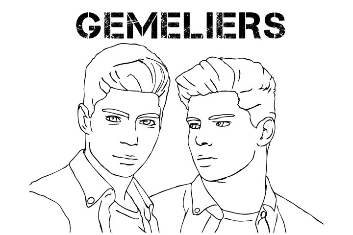 明星gemeliers的简笔画图片