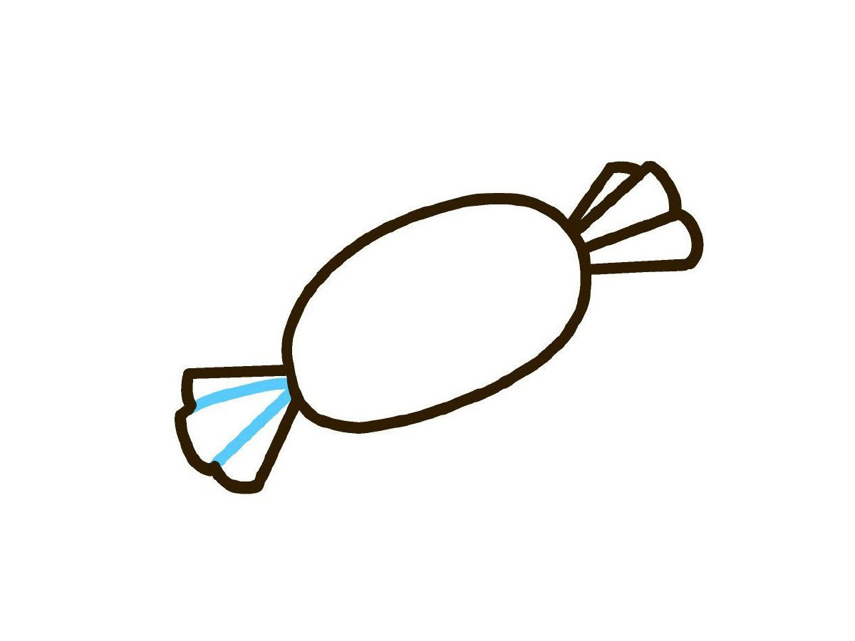 糖果简笔画画法步骤