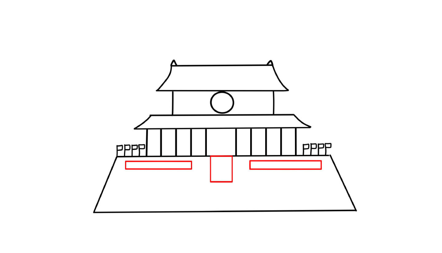 超简单的天安门简笔画教程