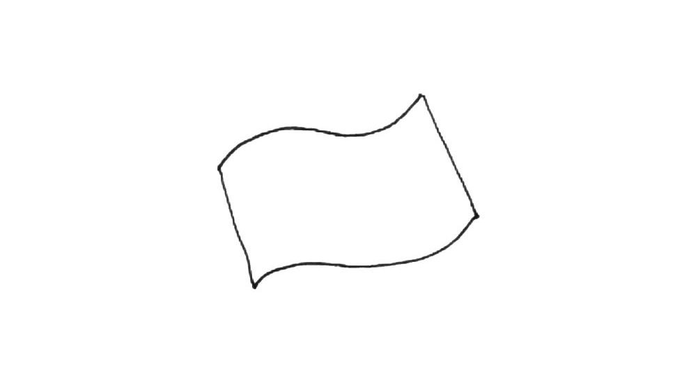 国旗简笔画画法步骤