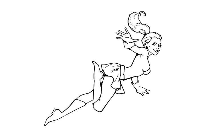 女超人简笔画图片