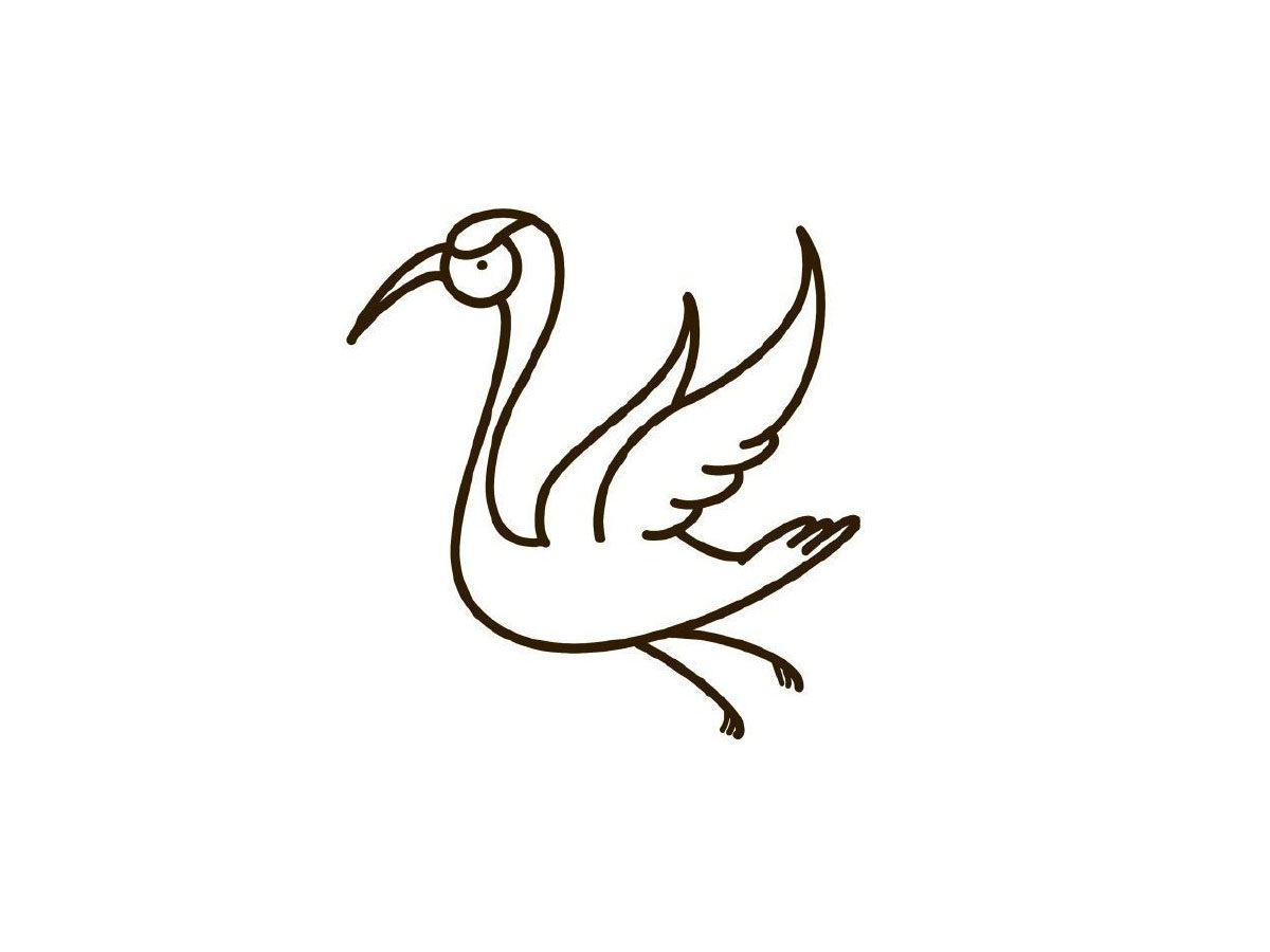 简笔画鹤的画法步骤