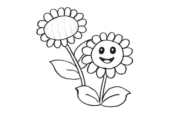 可爱的向日葵简笔画