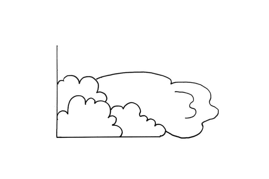泥坑风景简笔画画法
